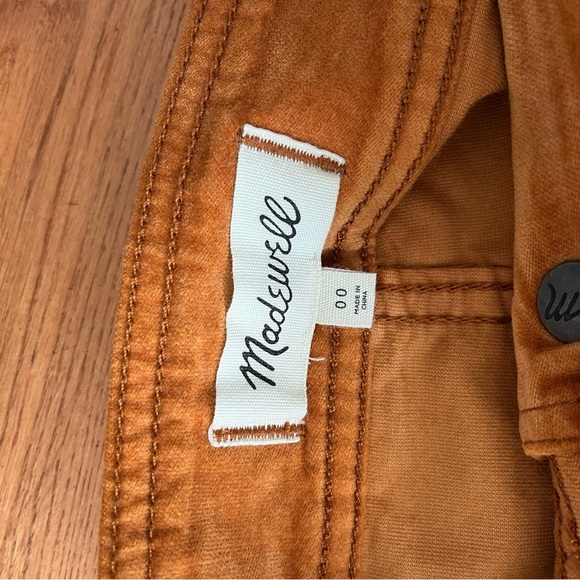 Corduroy A-Line Mini Skirt - Golden Mustard Color - Size 00 - Picture 3 of 4